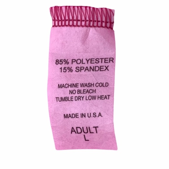 Womens Cheer Boy Cut Hot Dance Pants Pink Gray Peace Elastic Low Rise L New - Picture 6 of 6